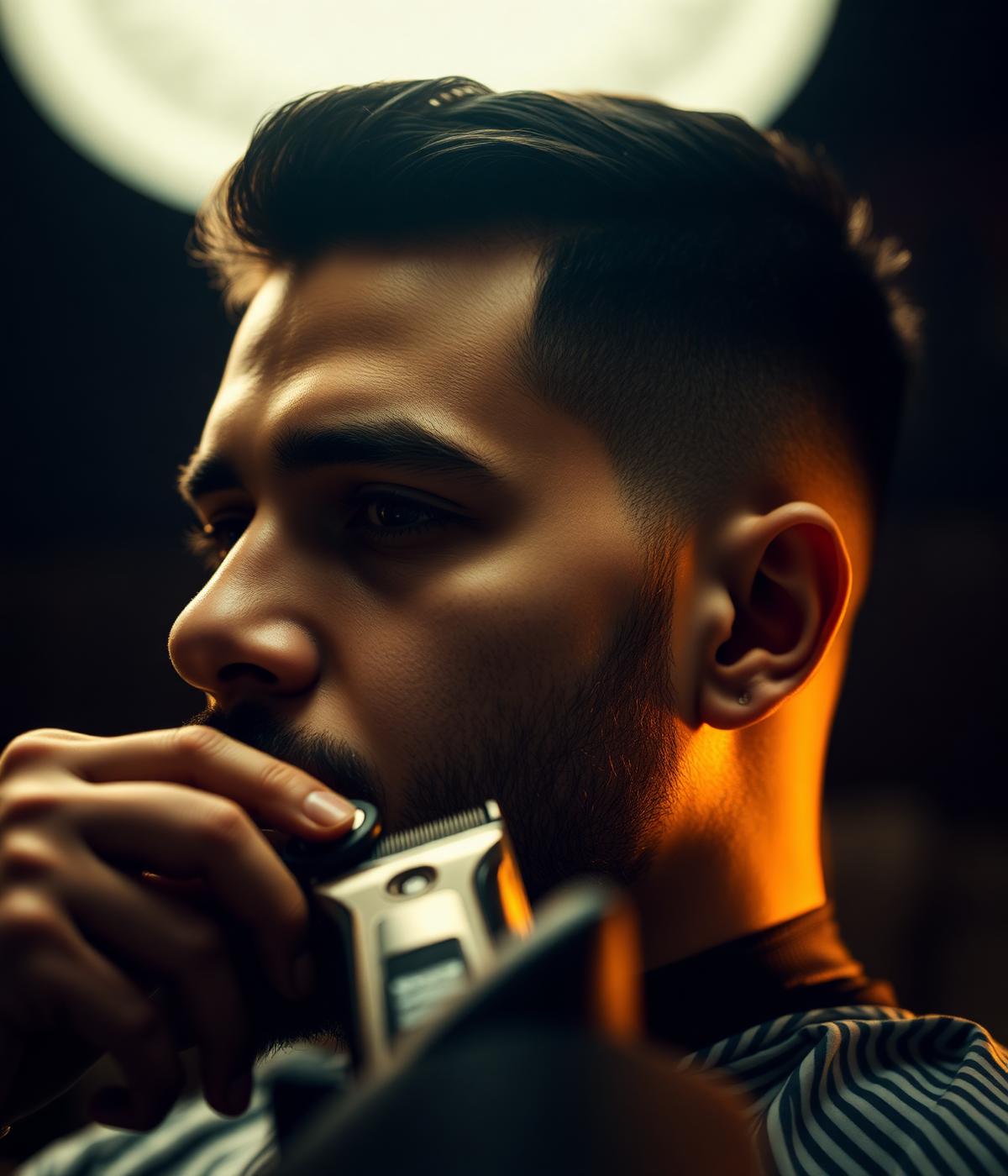 Barber at work